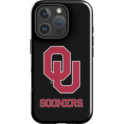 University of Oklahoma Sooners Black iPhone 16 Pro Impact Case
